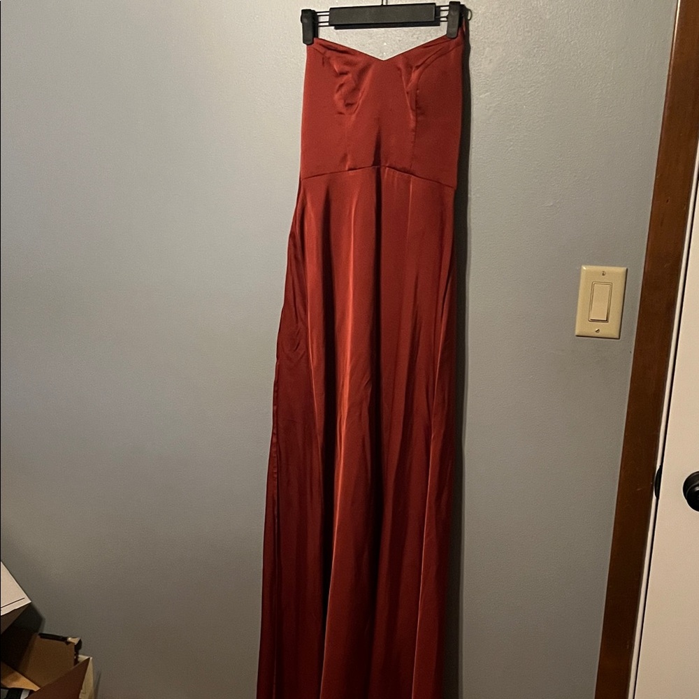 Azazie Rust Red Dress